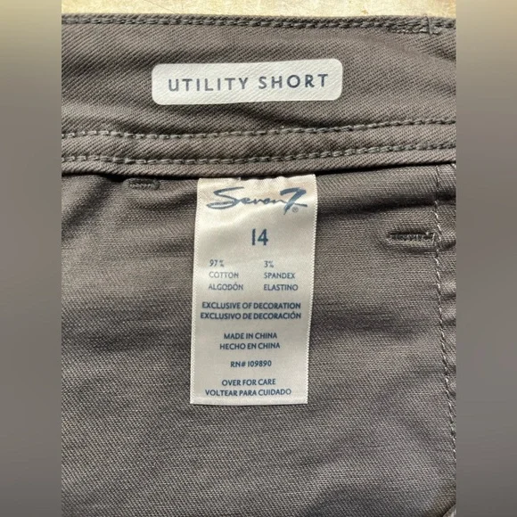 Seven Brand Utility Shorts for Women Size 14 Gray - Picture 8 of 13
